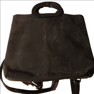 Moda Luxe suede/ faux suede grey backpack style purse. Excellent shape.